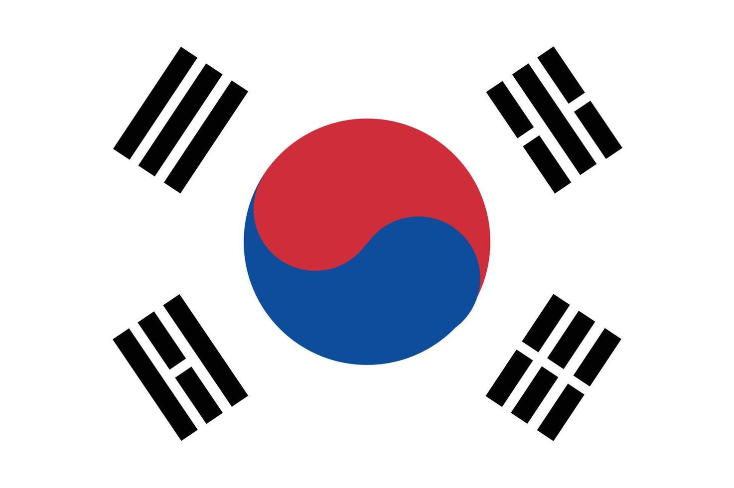 Sud Corée nationale officiel drapeau symbole, bannière vecteur illustration.