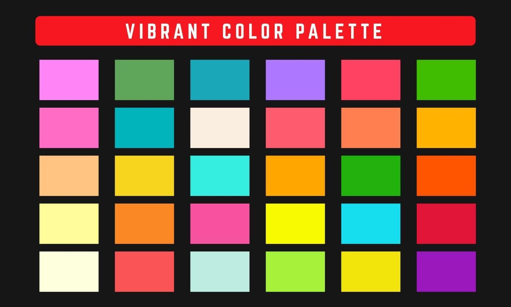 palette de couleurs vectorielles vibrantes vecteur