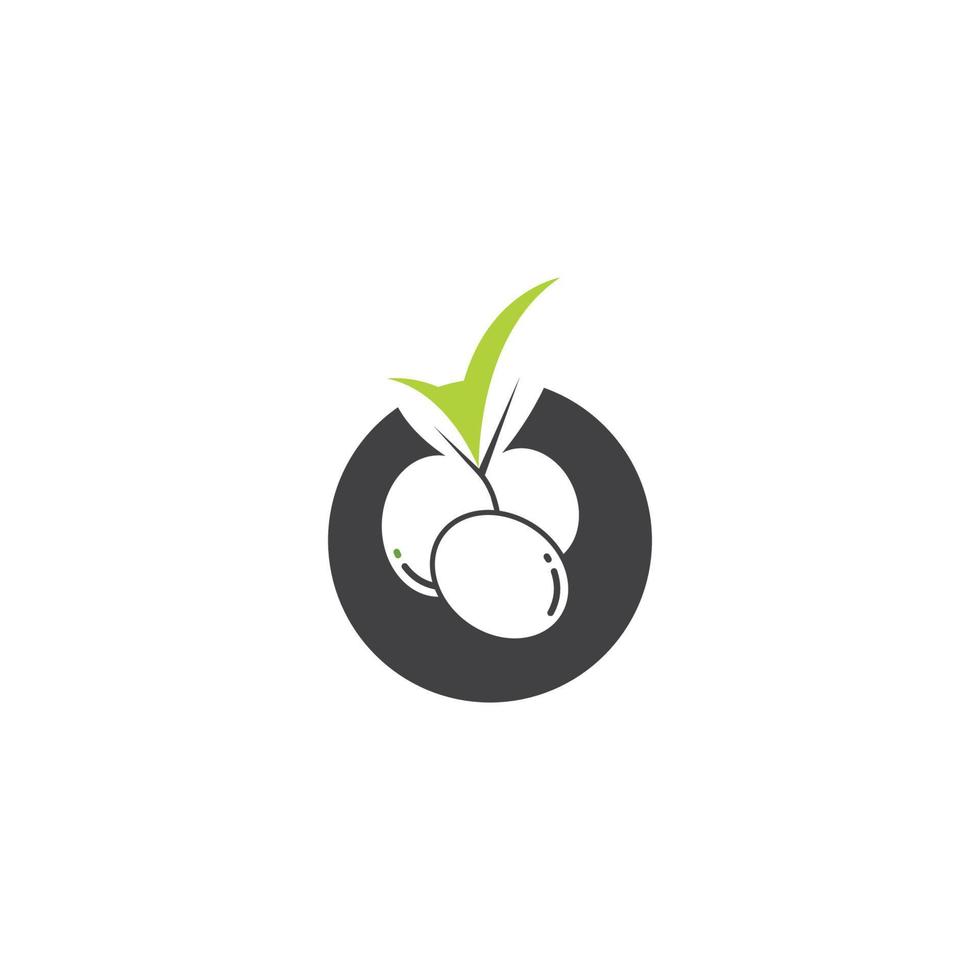 illustration vectorielle d'olive logo icône vecteur