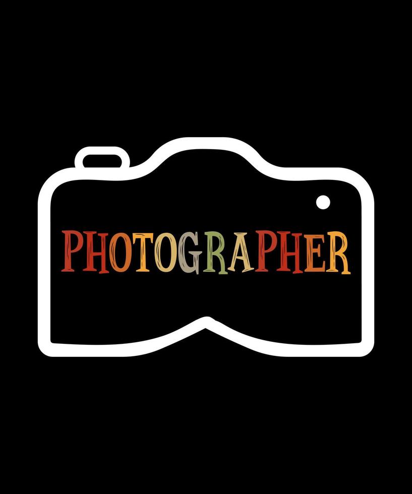 la photographie logo vecteur T-shirt conception