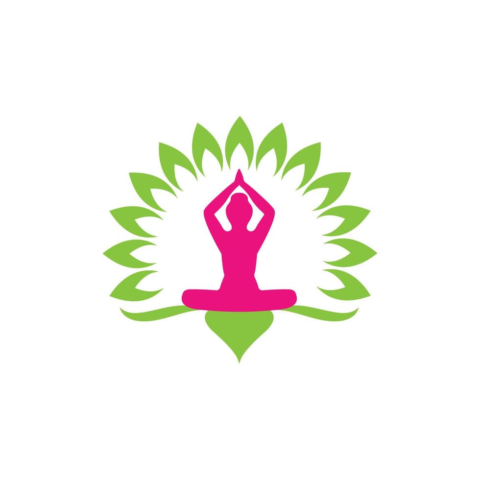 méditation logo modèle vecteur icône
