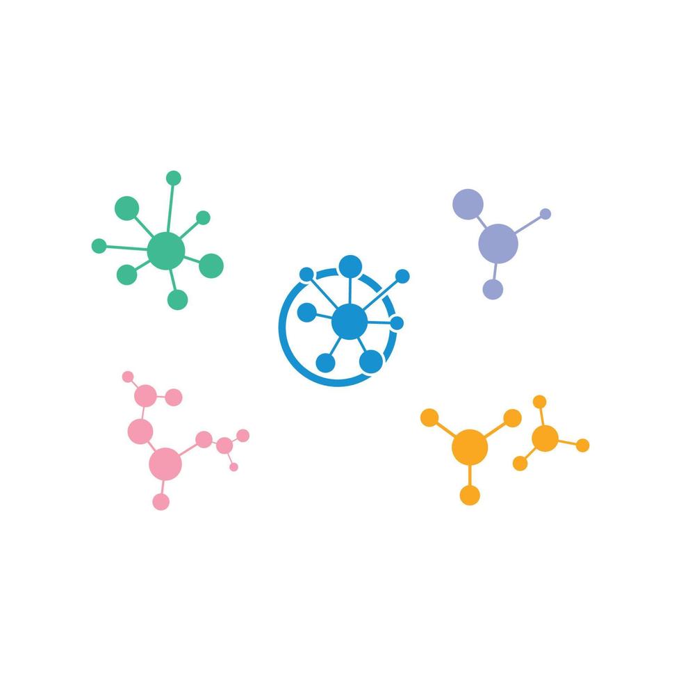 conception d'illustration vectorielle de logo de molécule vecteur