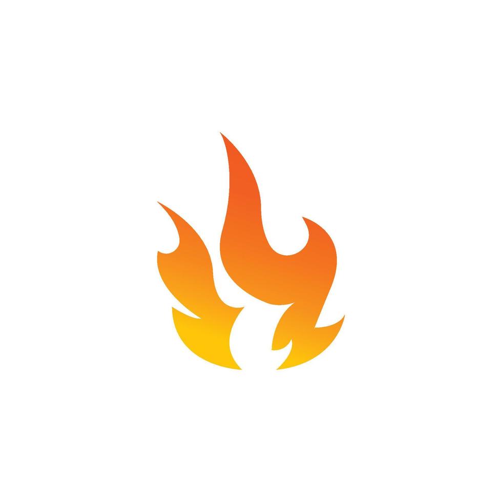 Feu flamme logo icône vector illustration design