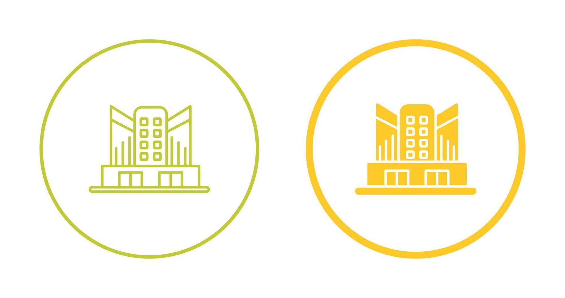 icône de vecteur d'immeuble de bureaux