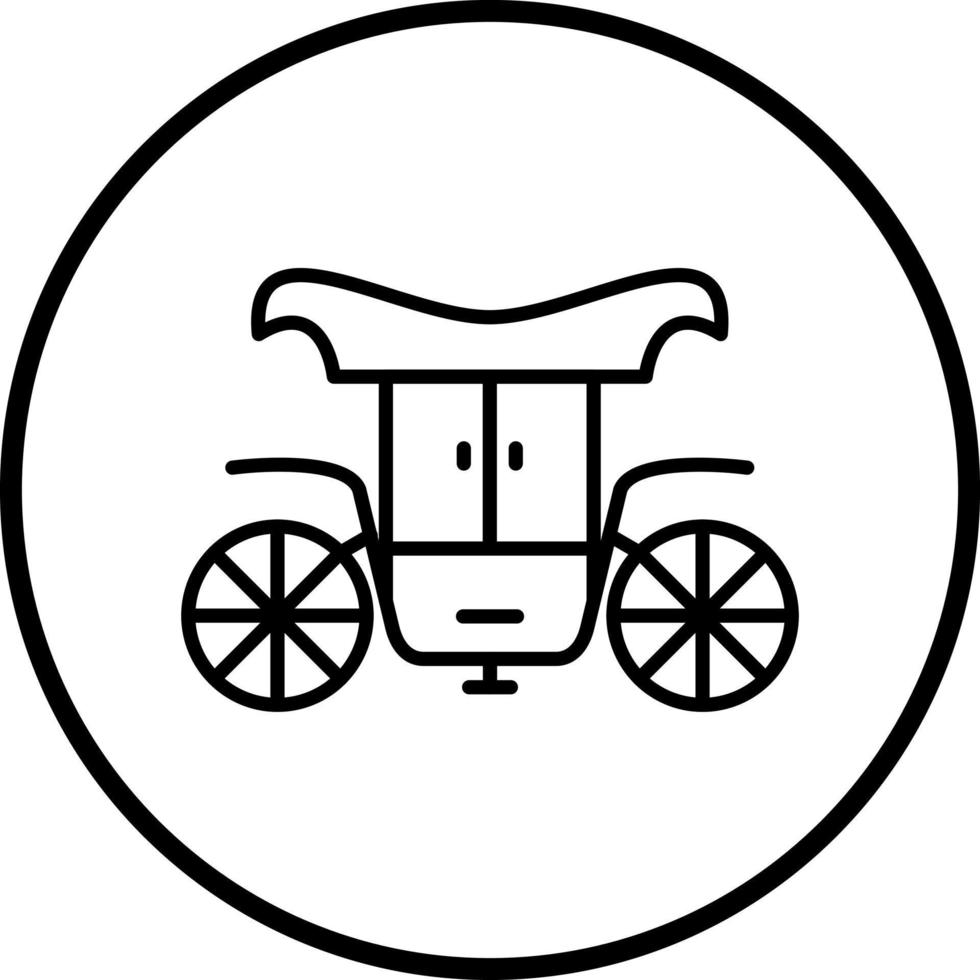 le chariot vecteur icône style
