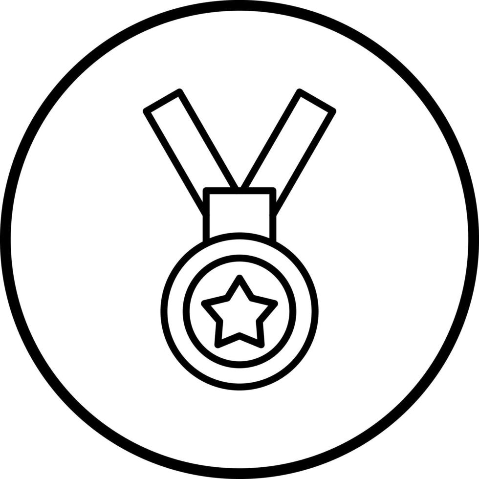 médaille vecteur icône style