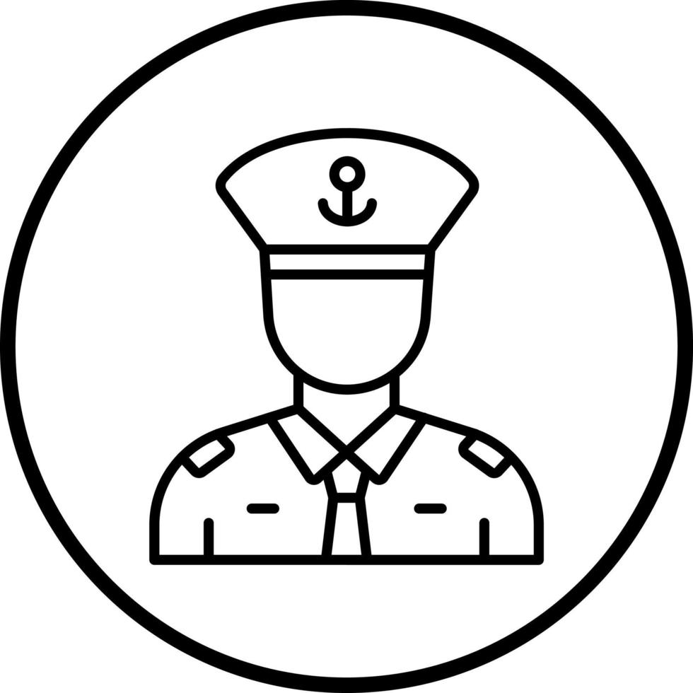 capitaine vecteur icône style