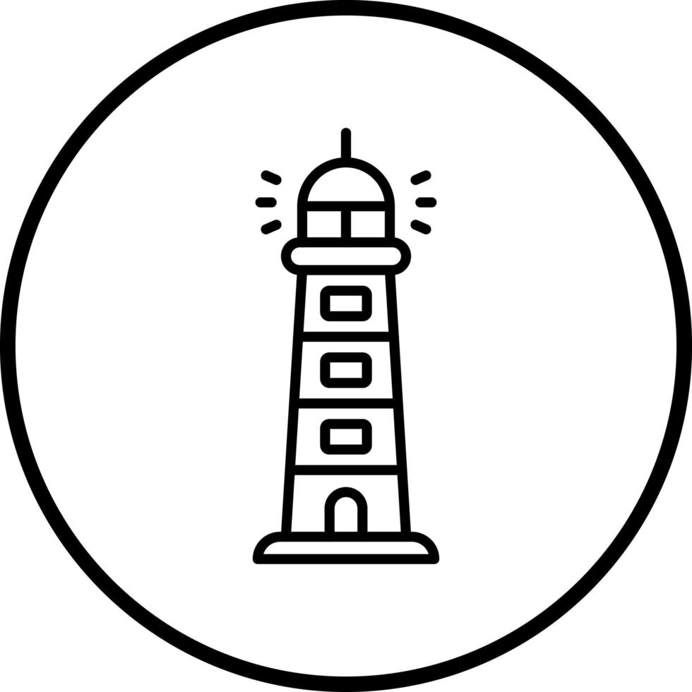 phare vecteur icône style