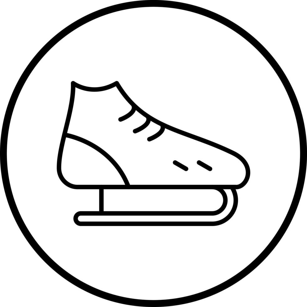 la glace patins vecteur icône style