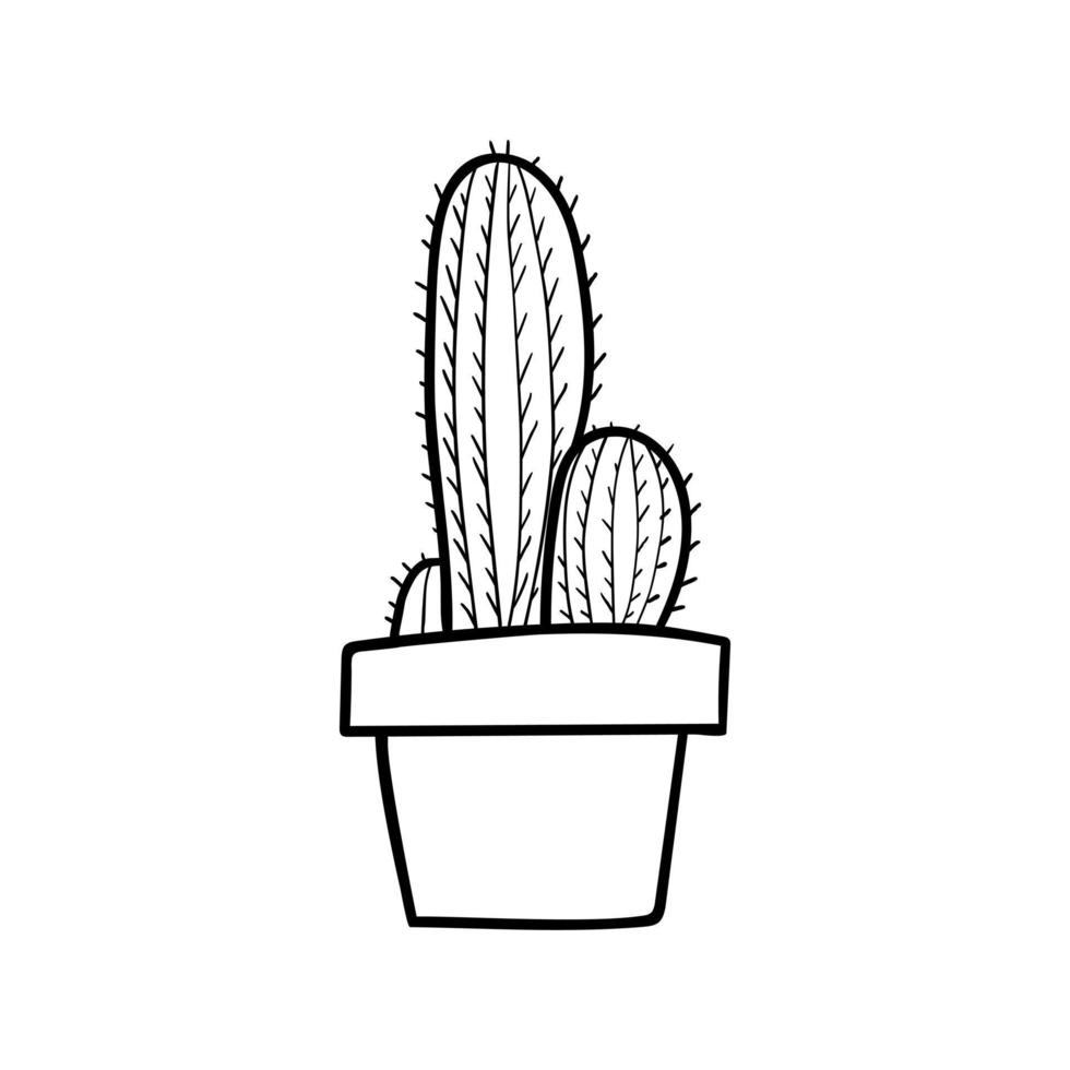 icône de vecteur de cactus. signe d'illustration de cactus. symbole ou logo du désert.