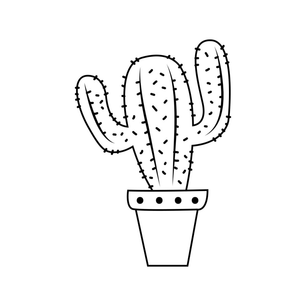 icône de vecteur de cactus. signe d'illustration de cactus. symbole ou logo du désert.