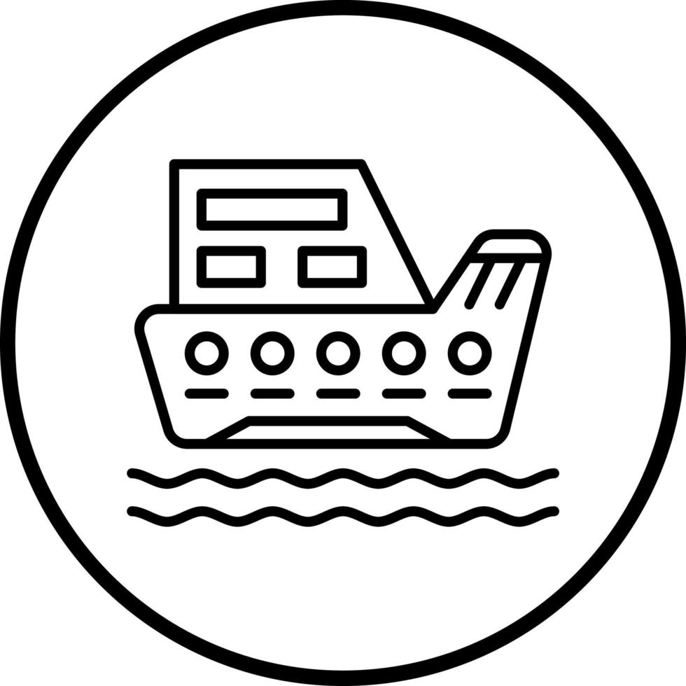 bateau vecteur icône style