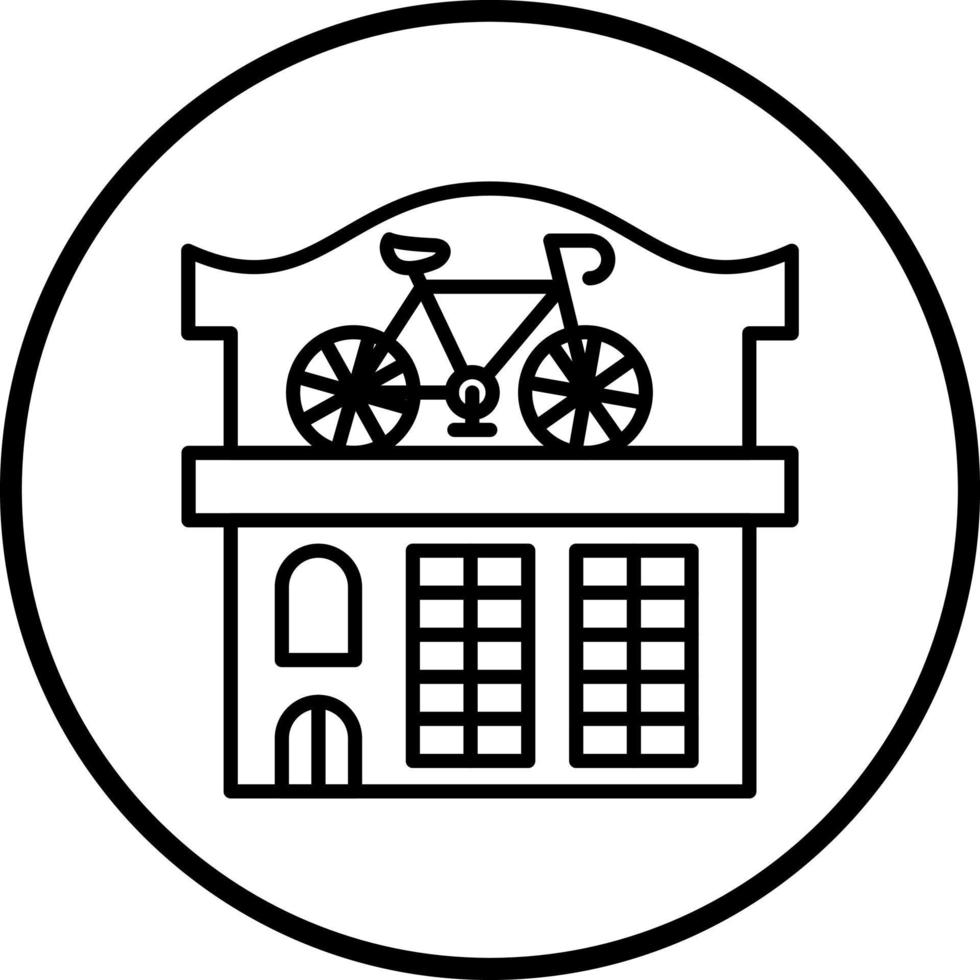 bicyclette magasin vecteur icône style