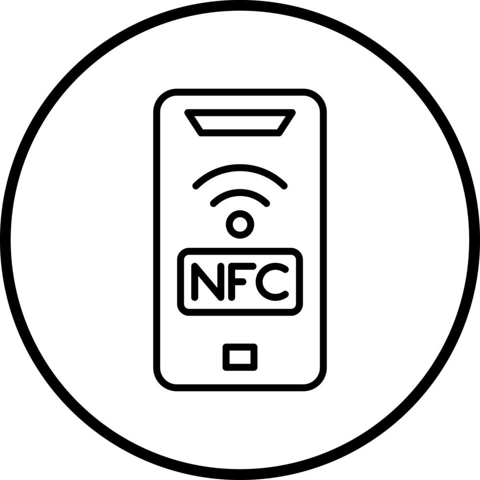 nfc vecteur icône style