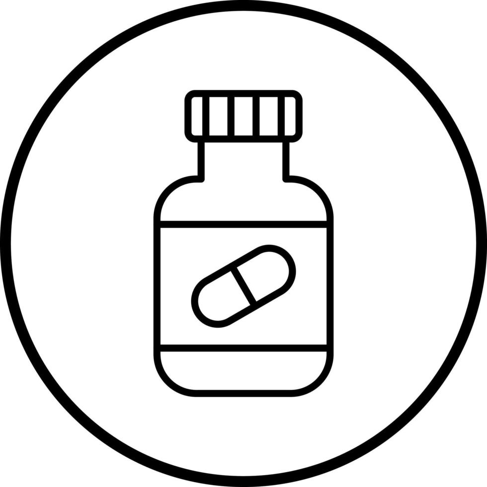 vecteur conception pilules bouteille vecteur icône style