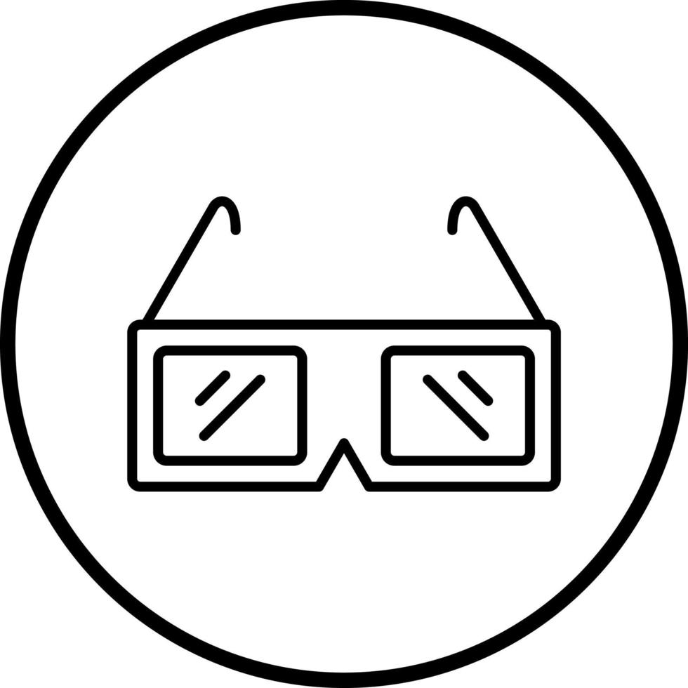 vecteur conception 3d des lunettes vecteur icône style
