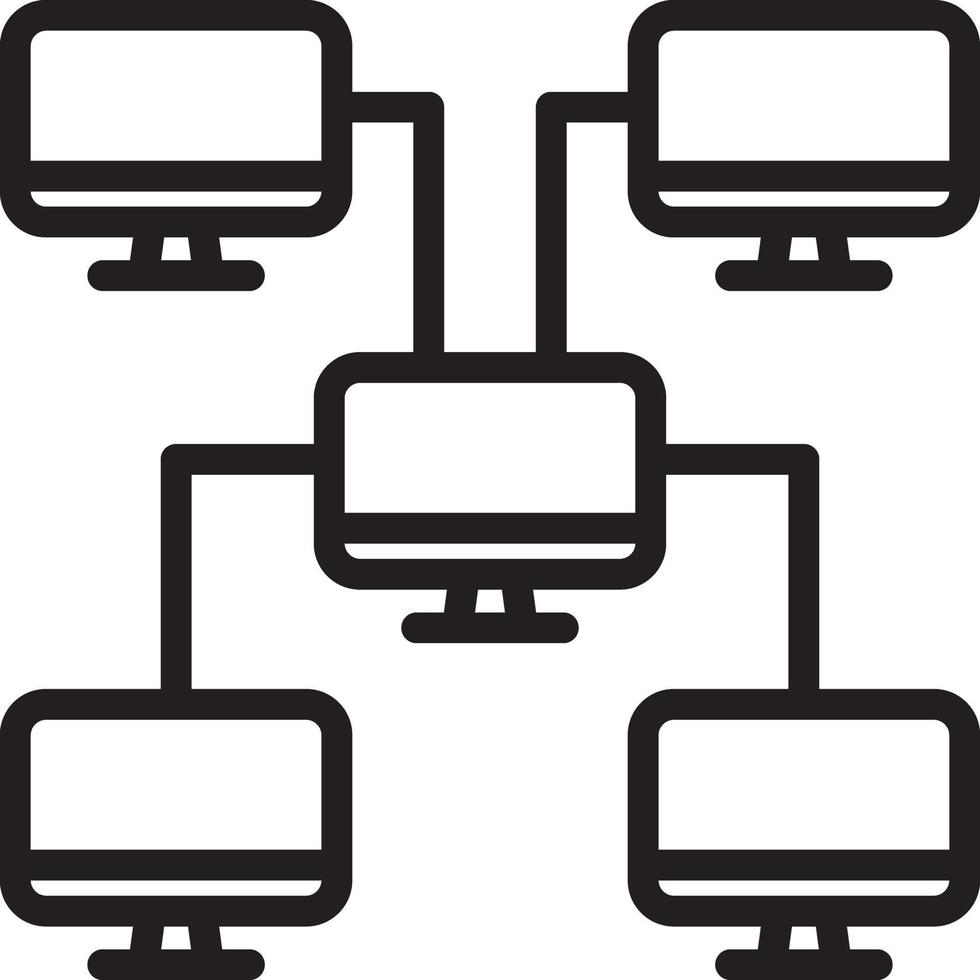 icône de ligne pour le réseau vecteur