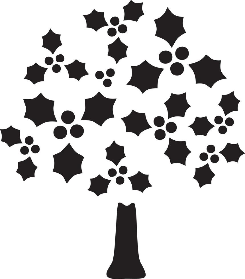 arbre icône symbole image vecteur, illustration de le arbre botanique dans noir image vecteur