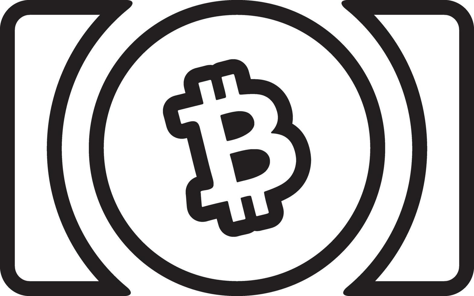 icône de ligne pour bitcoin cash vecteur