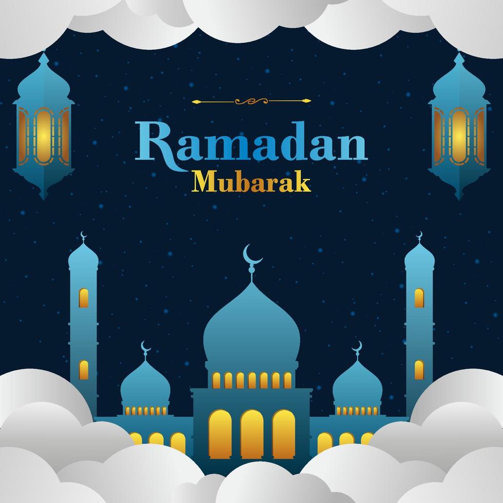 Ramadan mubarak Contexte modèle vecteur