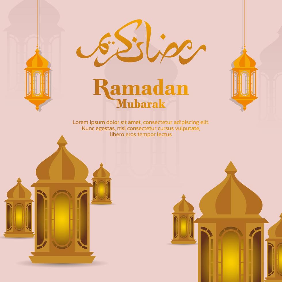 Ramadan mubarak Contexte modèle vecteur