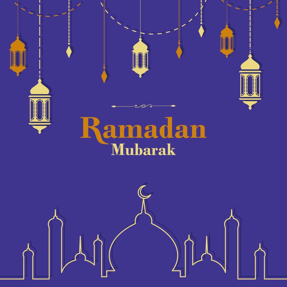 Ramadan mubarak Contexte modèle vecteur