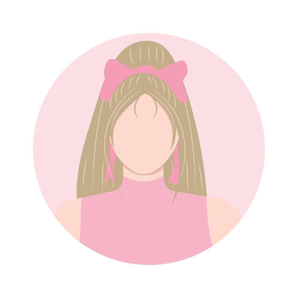 avatar de une Jeune femme avec une social médias arc. vecteur illustration dans plat style