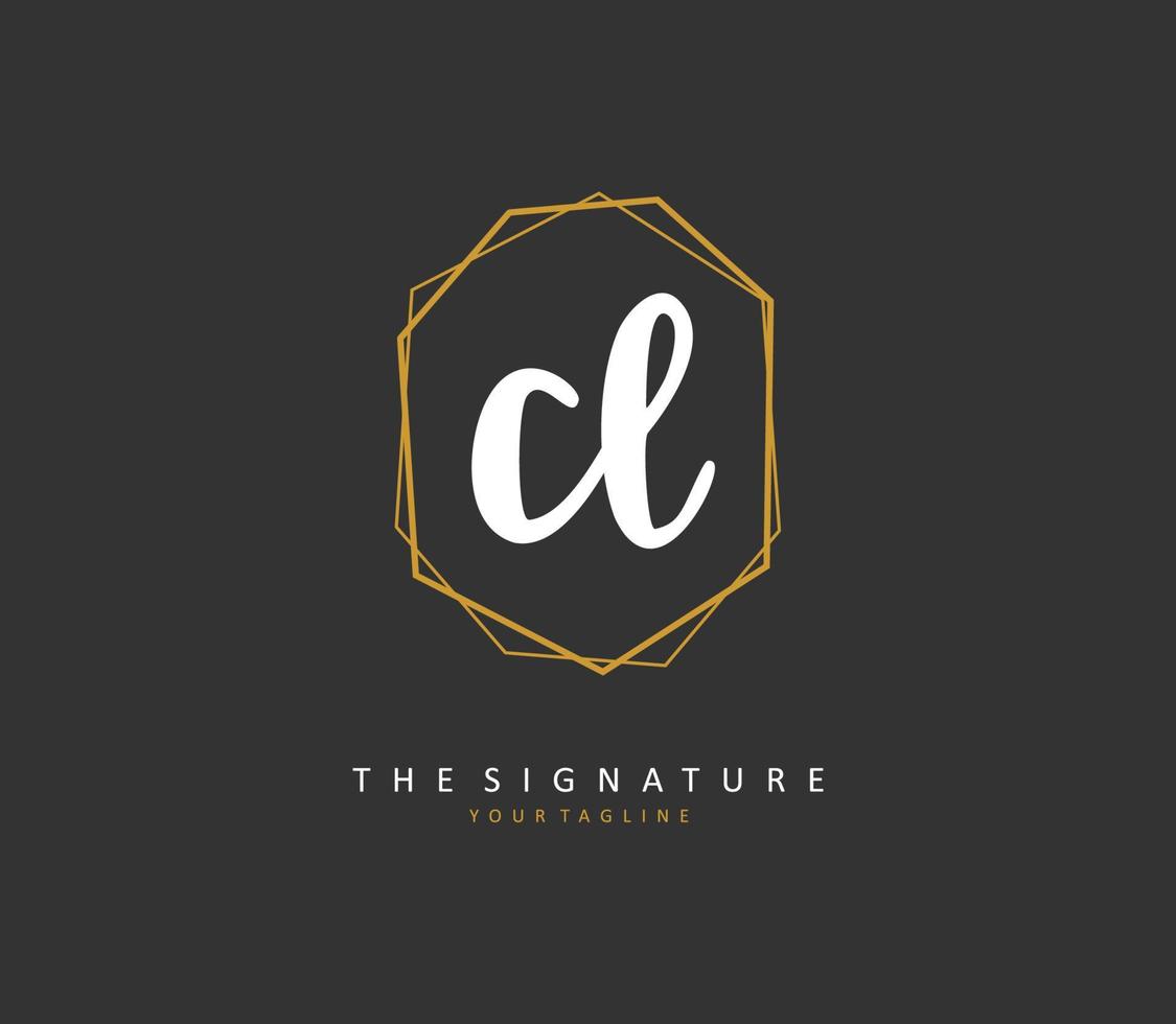 cl initiale lettre écriture et Signature logo. une concept écriture initiale logo avec modèle élément. vecteur