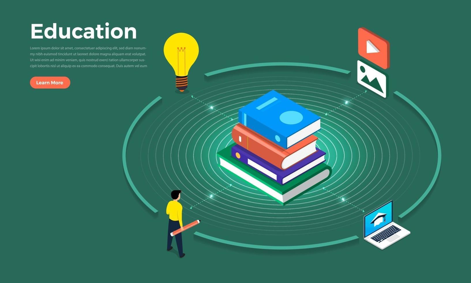 illustrations de concept d & # 39; éducation vecteur