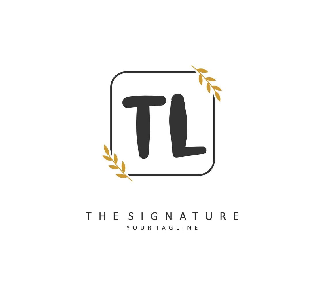 tl initiale lettre écriture et Signature logo. une concept écriture initiale logo avec modèle élément. vecteur