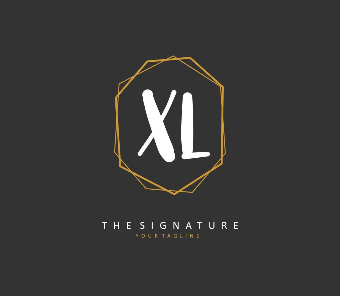 xl initiale lettre écriture et Signature logo. une concept écriture initiale logo avec modèle élément. vecteur