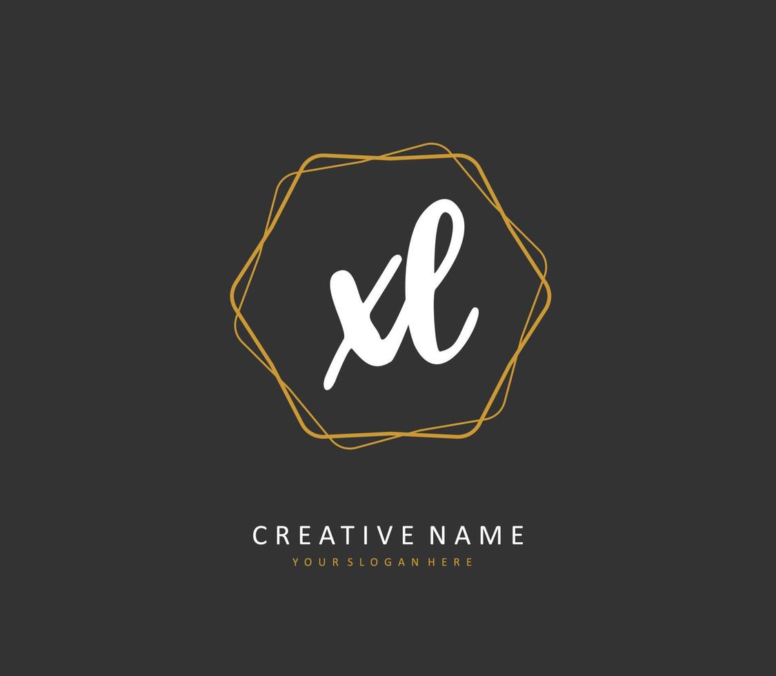 xl initiale lettre écriture et Signature logo. une concept écriture initiale logo avec modèle élément. vecteur