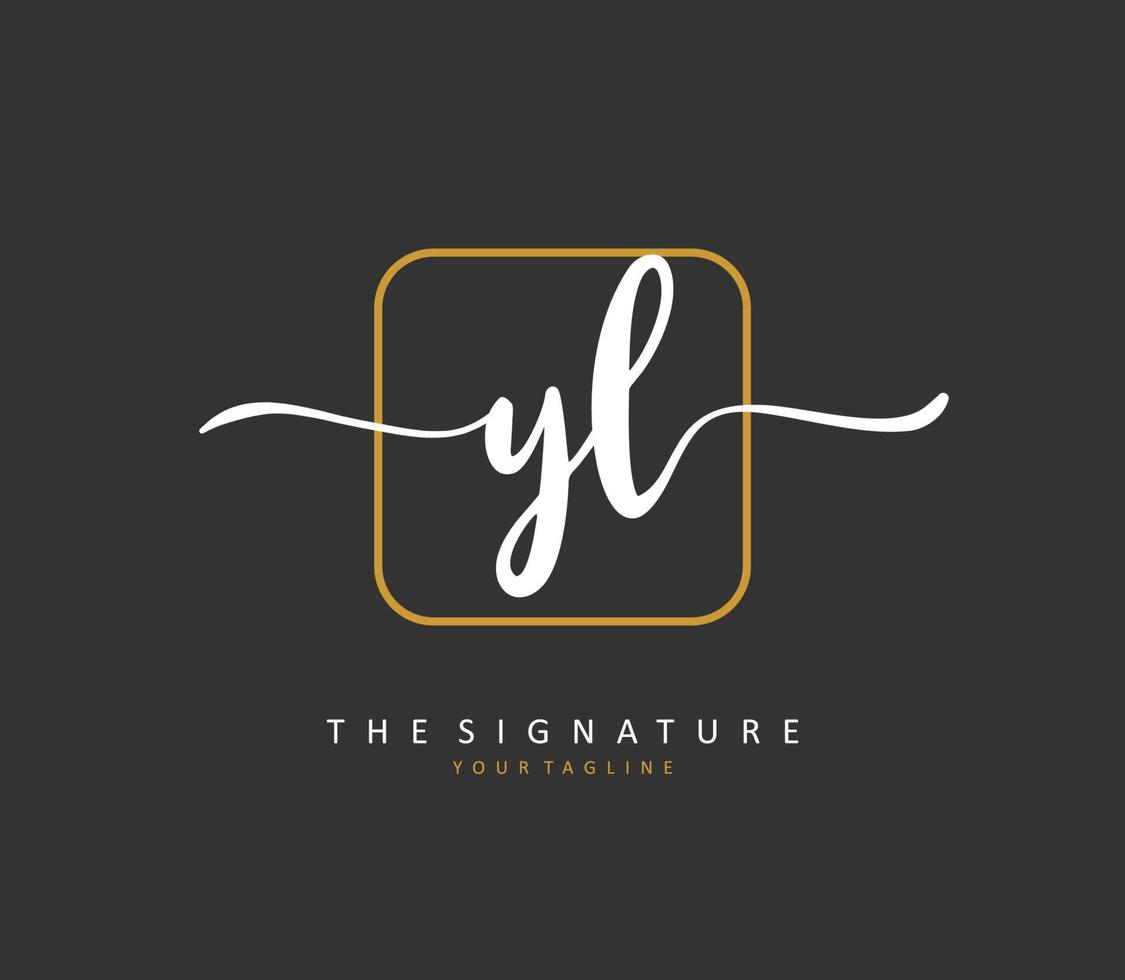 yl initiale lettre écriture et Signature logo. une concept écriture initiale logo avec modèle élément. vecteur