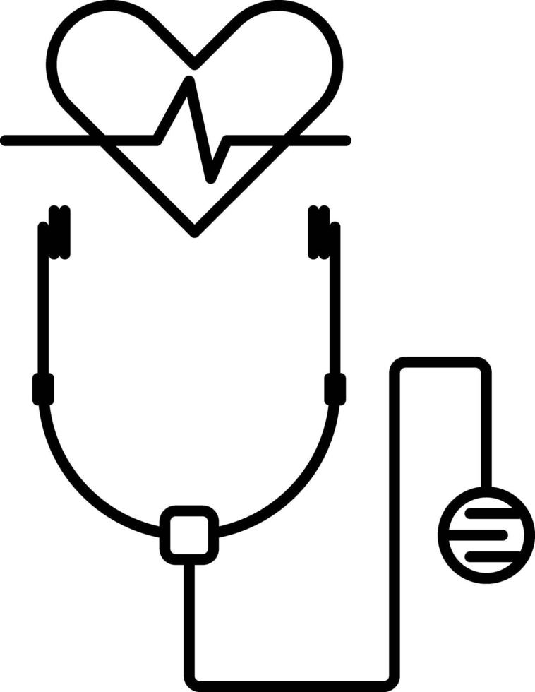 icône de la ligne pour les soins de santé vecteur