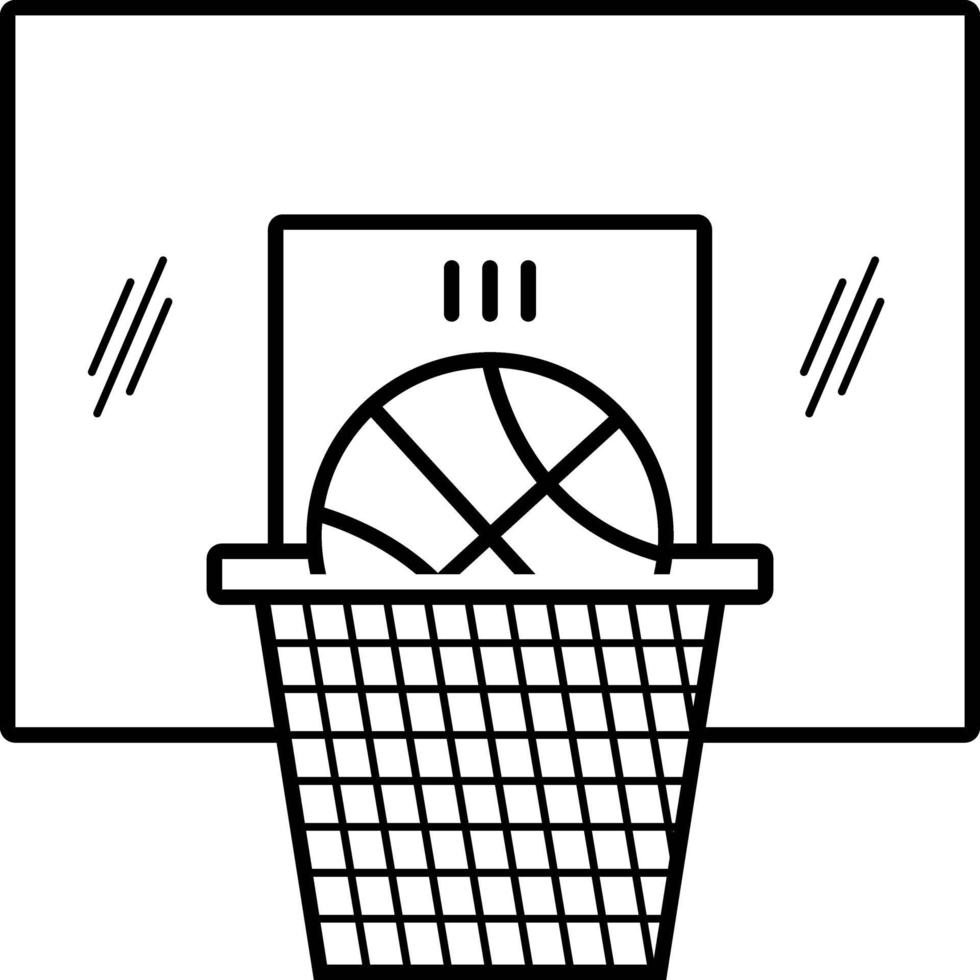 icône de la ligne pour le basket-ball vecteur