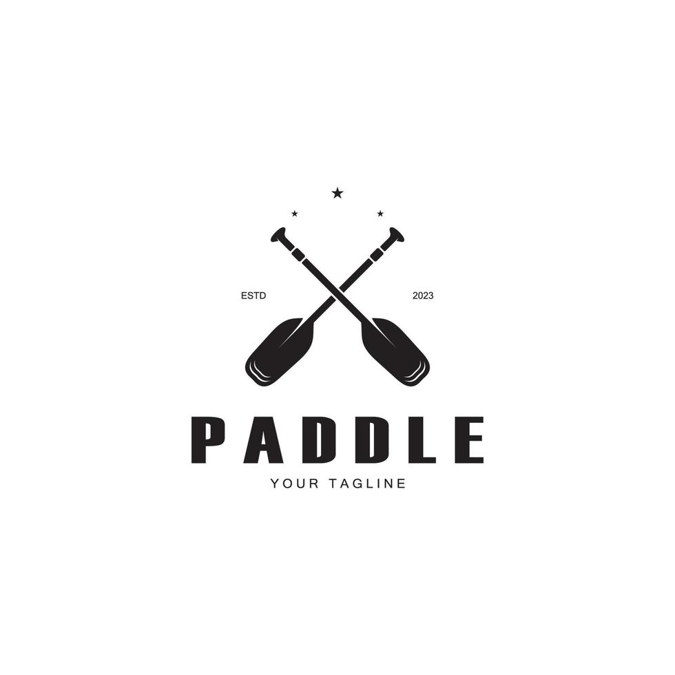 Facile pagayer logo, conception pour surf, rafting, canoë, bateau, surf et aviron équipement entreprise, vecteur