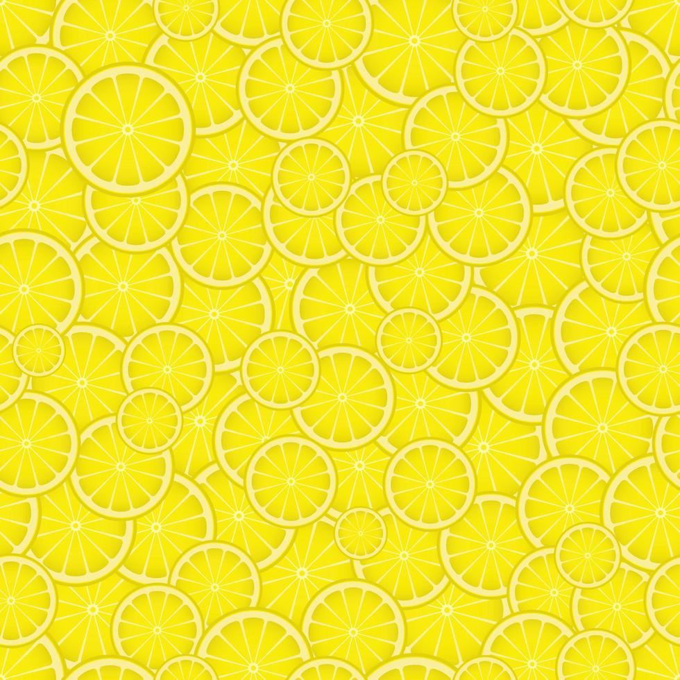 citron sans couture modèle tranches de mûr Jaune citrons. vecteur