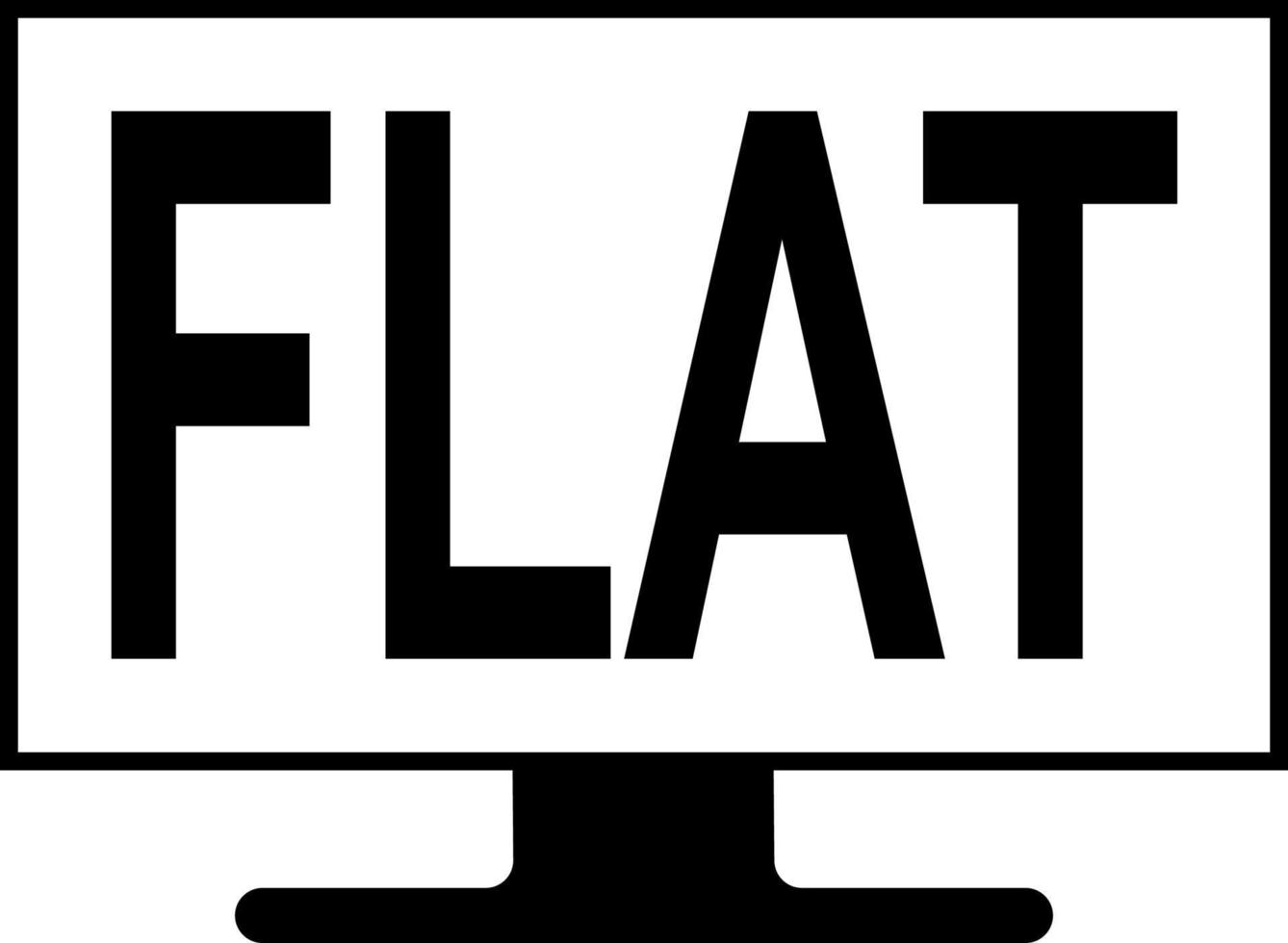 plat écran moniteur icône vecteur