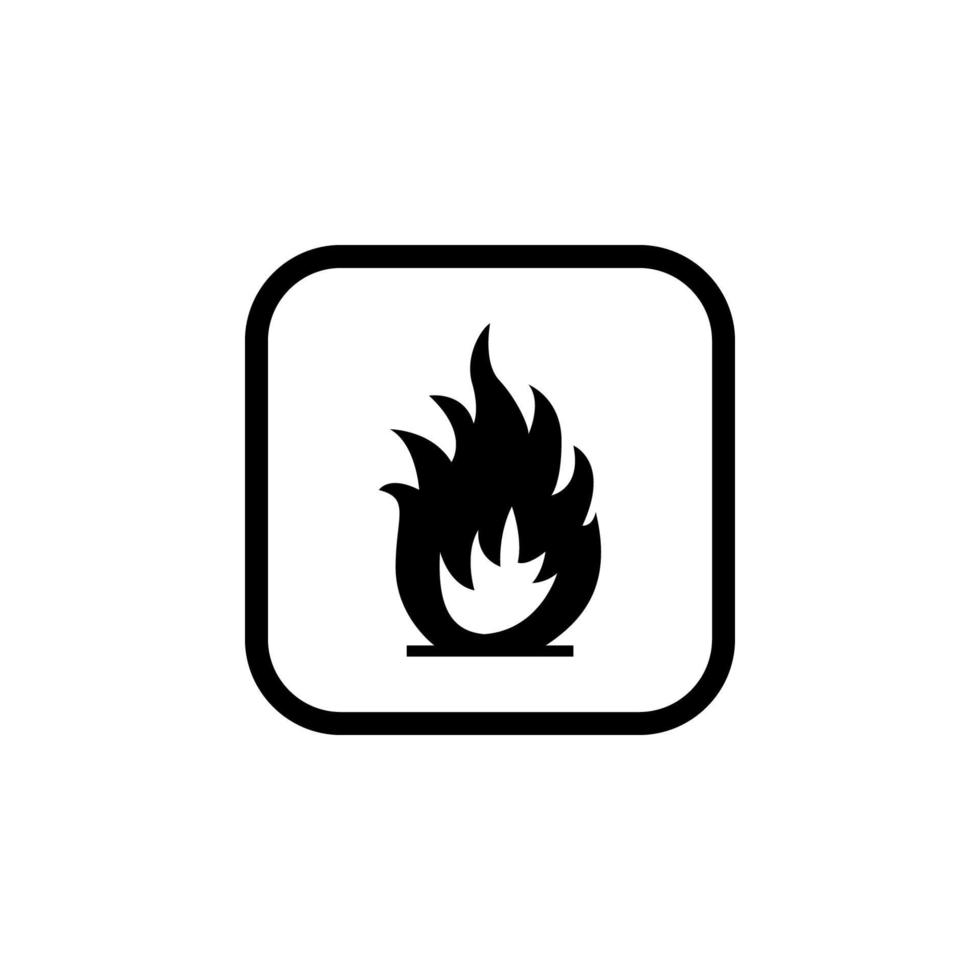 inflammable symbole pour paquet panneaux vecteur