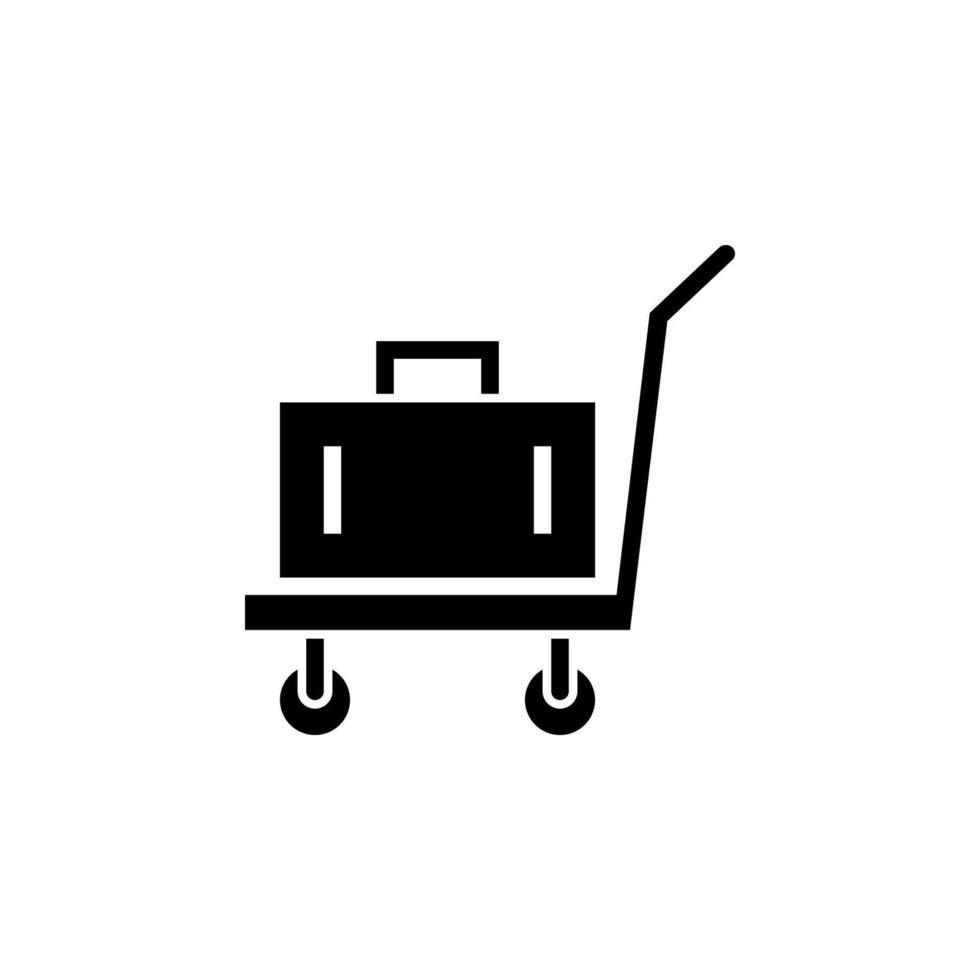 bagage Chariot icône pour Hôtel service. vecteur eps10