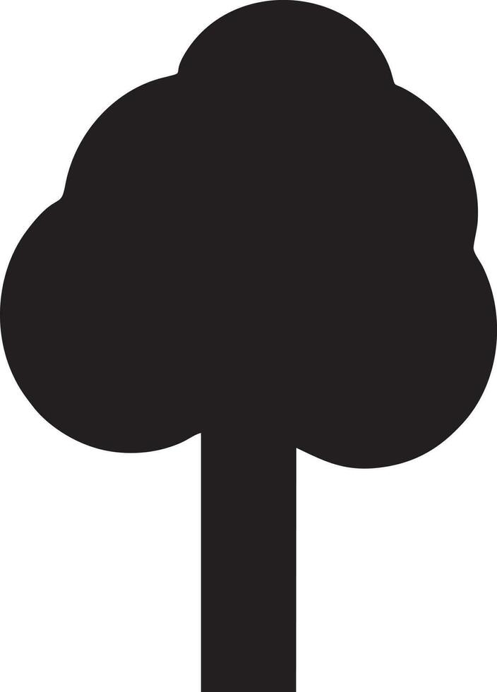 arbre icône symbole image vecteur, illustration de le arbre botanique dans noir image vecteur