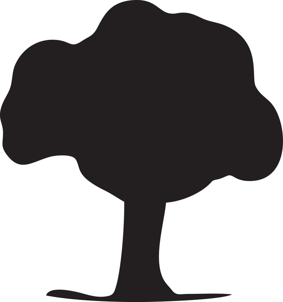 arbre icône symbole image vecteur, illustration de le arbre botanique dans noir image vecteur