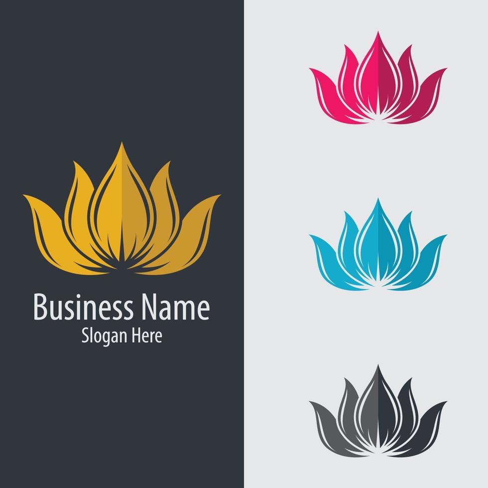images de logo de lotus de beauté vecteur