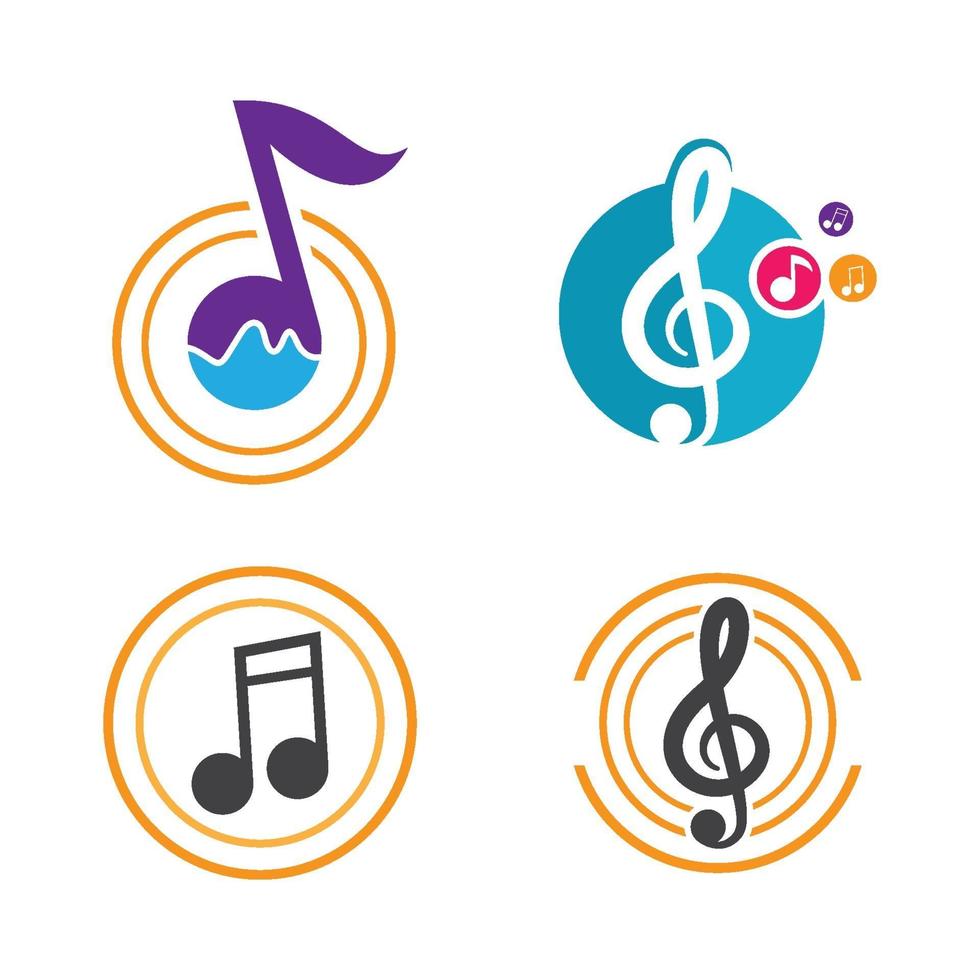 images de logo de musique vecteur