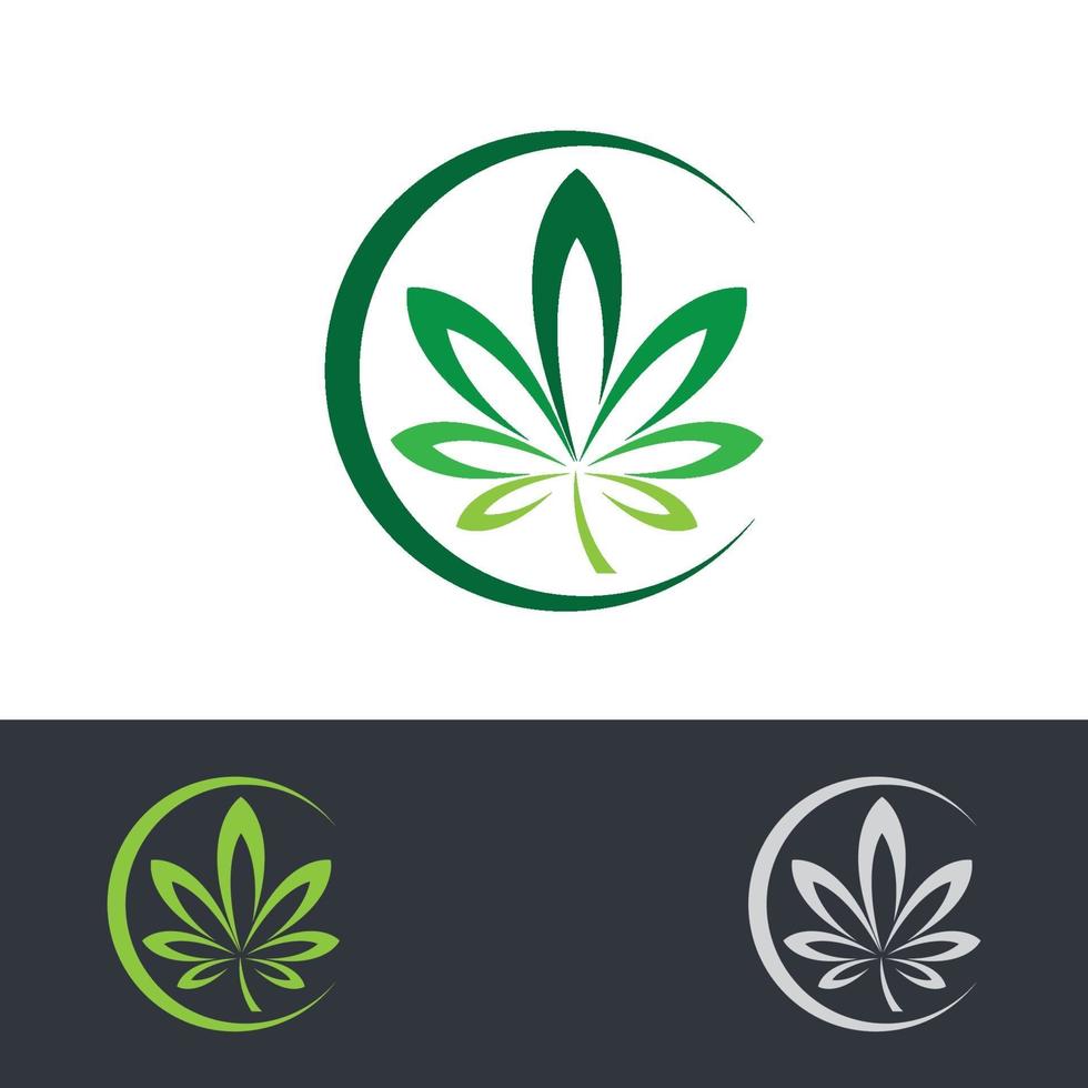 illustration d'images de logo de cannabis vecteur