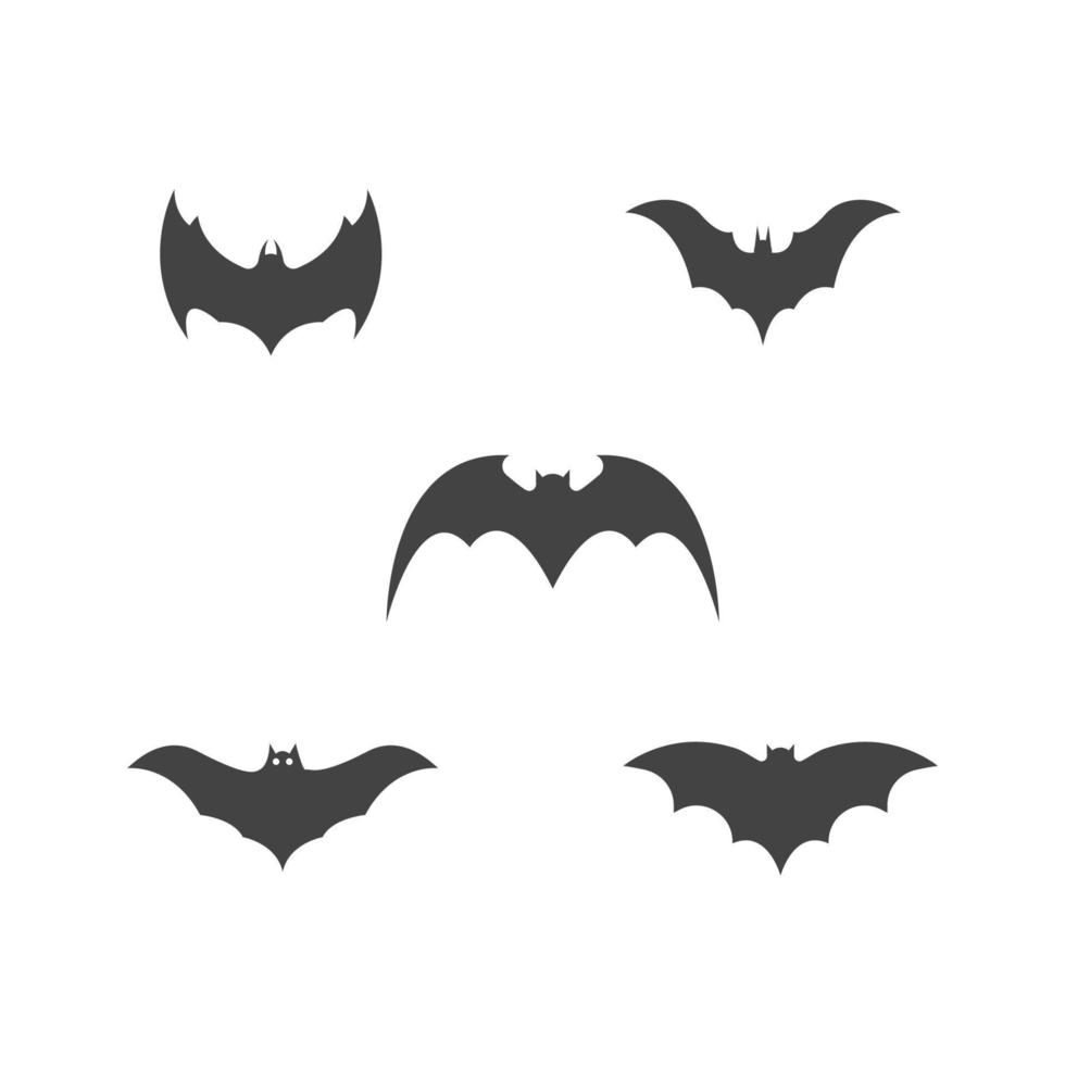 modèle de logo icône vecteur chauve-souris