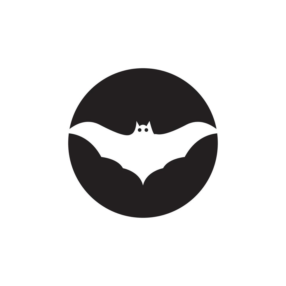 modèle de logo icône vecteur chauve-souris