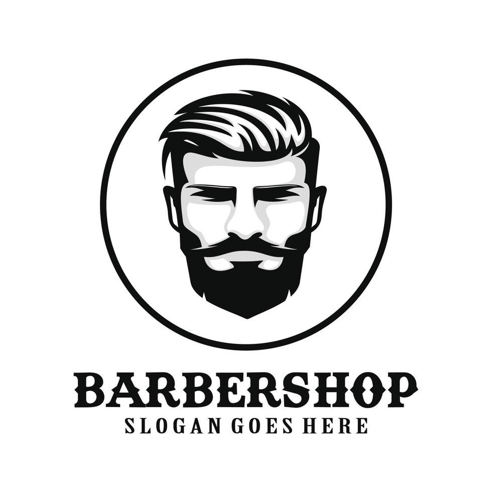 barbershop, logo, conception, vecteur, illustration vecteur