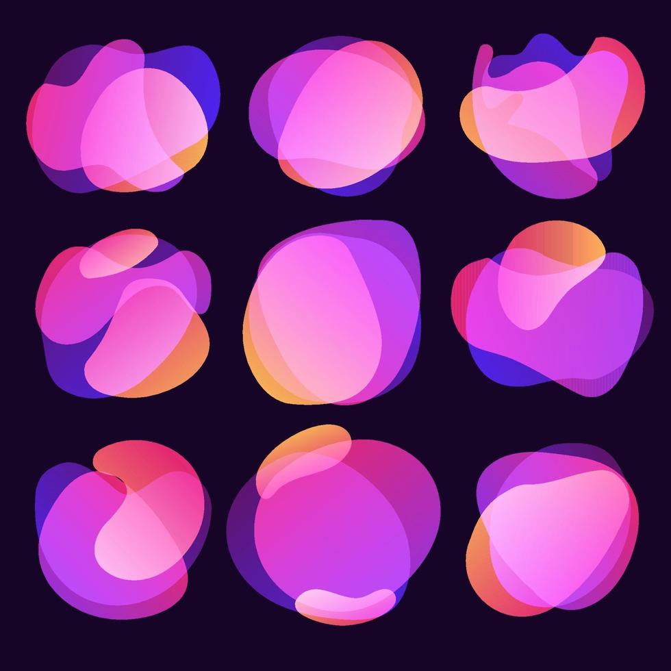 Abstrait flou forme libre formes dégradé de couleur effet de couleurs irisées transition douce, illustration vectorielle eps10 vecteur