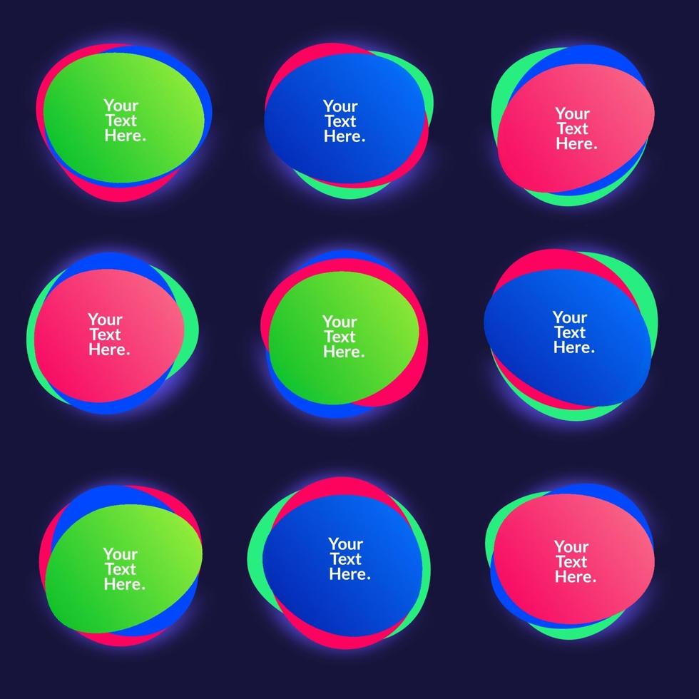 Abstrait flou forme libre formes dégradé de couleur effet de couleurs irisées transition douce, illustration vectorielle eps10 vecteur